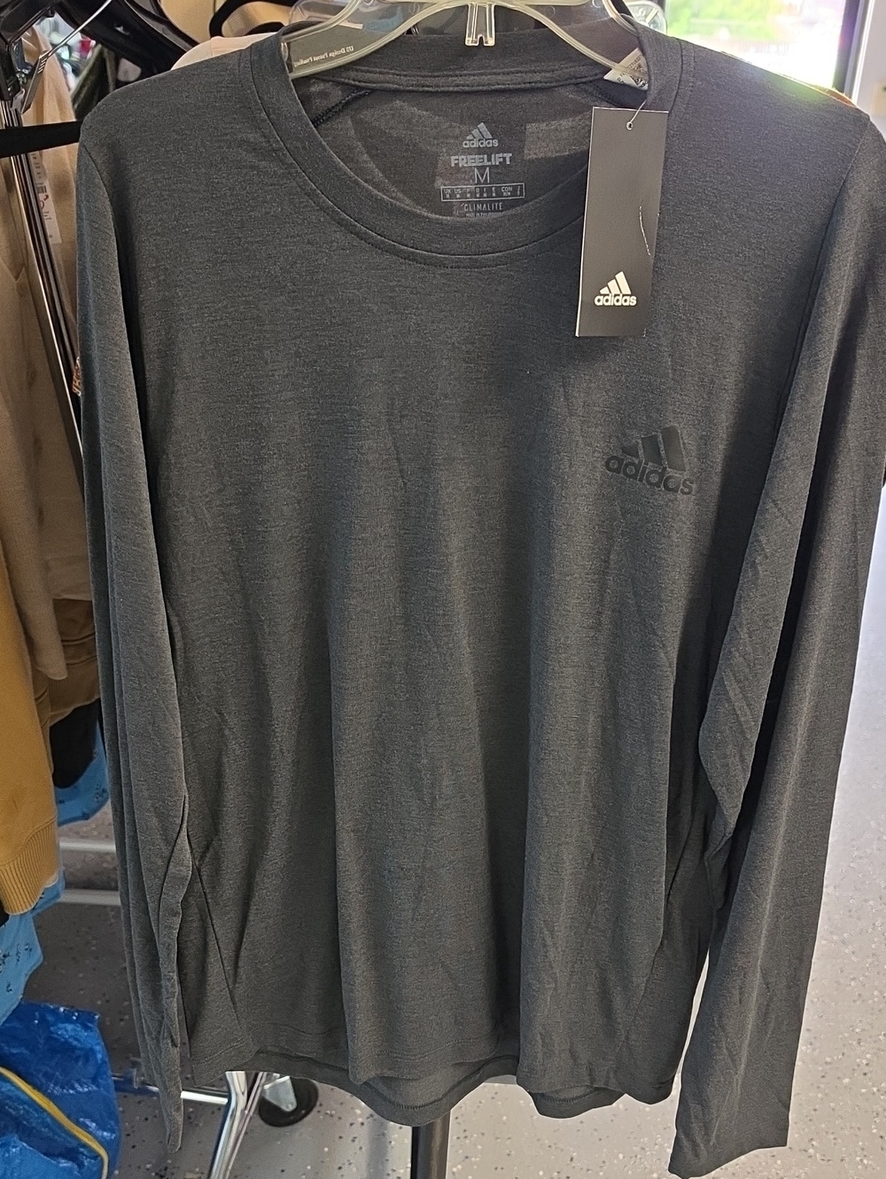 adidas Black Long-Sleeve Performance Tee